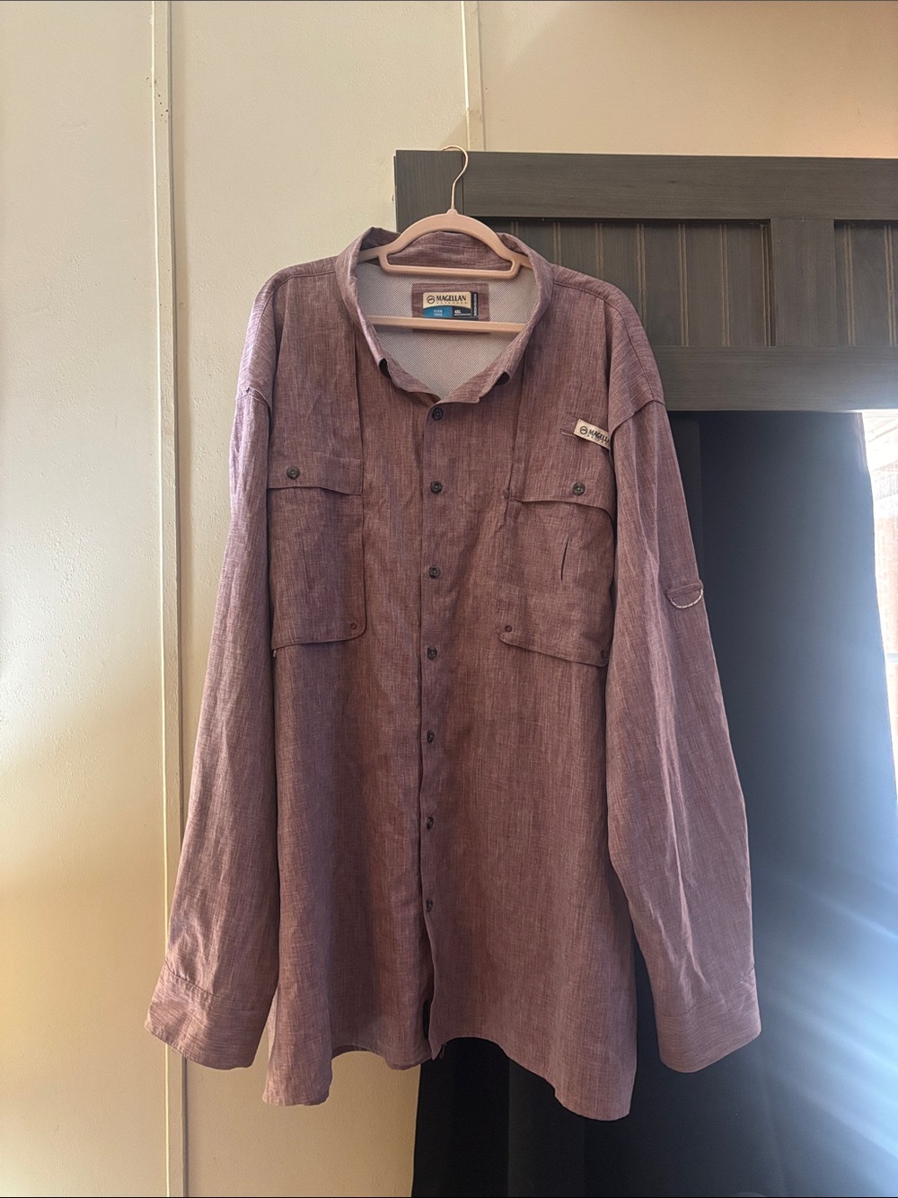 Magellan Outdoors Men's Lavender Button-Front Shirt Jacket